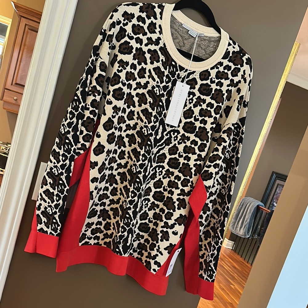Stella McCartney leopard knit top